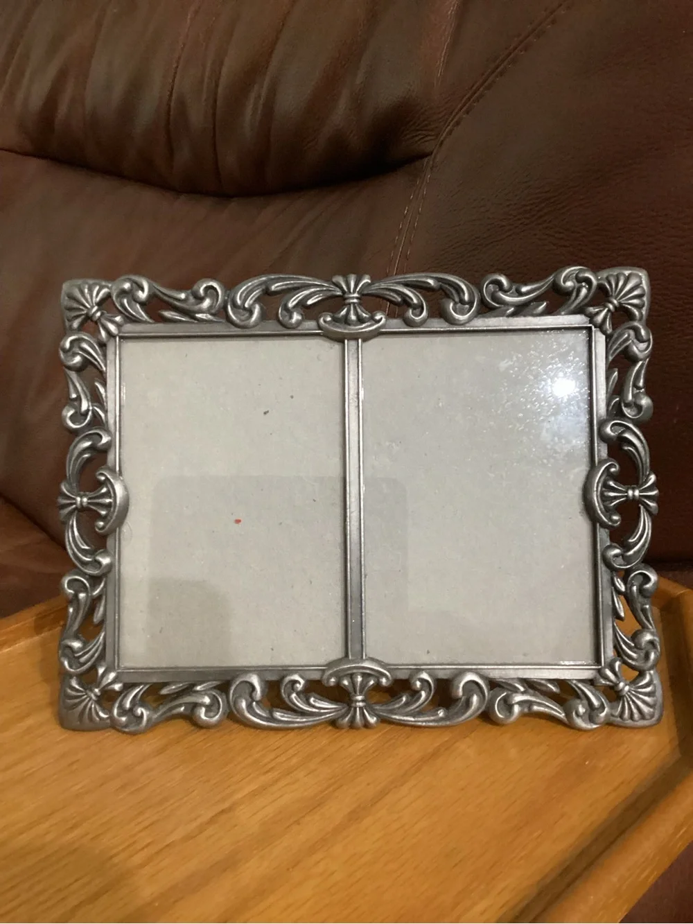 Ornate Silver Double Photo Frame - Home Accents